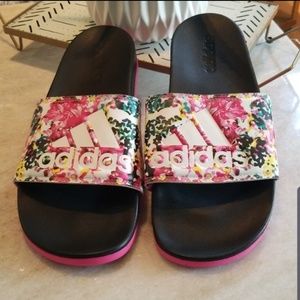 Adidas size 11 Women's Slides